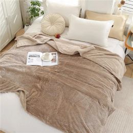 Blankets Multi Size Soft Warm Winter Blanket For Beds Solid Colour Coral Fleece Throw Sofa Cover Bedspread Pet Fluffy Plaid