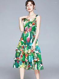Casual Dresses Summer Dress Women 2022 Sleeveless Backless Streetwear Long Vestidos Green Beach Elegant Party Femme Clothes