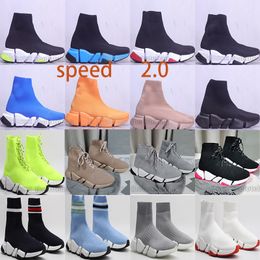 SPEED Recycled Knit Sneakers Fashion Woman Shoes Sports Casual Shoe Men Runners Lace-Up Trainer Black White Blue Pink 2022 With Box