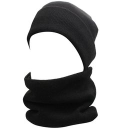winter bike cap UK - Womens Mens Winter Slouchy Skiing Outdoor Sports Bike Cycling Infinity Scarf Skull Beanie Hat Cap Touch Screen Gloves Mittens 3 Pieces 277a