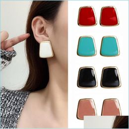 Stud Enamel Korean Stud Earrings For Women Fashion Jewlery Simple Earring 2896 Q2 Drop Delivery 2021 Jewellery Dhseller2010 Dhge6