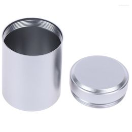 Storage Bottles 1pcs Practical Silver Airtight Proof Container Aluminium Stash Metal Sealed Can Tea Jar Containers