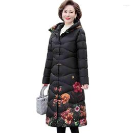 Women's Trench Coats Fashionable Winter Women's Long Over-the-knee Thickened Hooded Warm Jacket Loose Temperament Slim Fit Cotton
