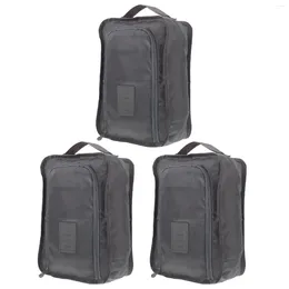 Storage Bags 3Pcs Dust-proof Shoes Holder Travel Zippered Large Capacity Pouch