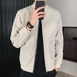 Men's Jackets Brand Clothing Men's Spring High Quality Station Collar Jackets/Male Slim Fit Loose Leisure Coat/Man Fashion S-4XL