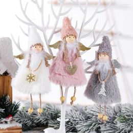 Christmas Decorations Cute Handmade Angels Plush Doll Ornaments Xmas Tree Hanging Crafts For Home Holiday Party Decor Gifts