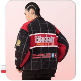 Men's Jackets Men And Women Street Vintage Jackt Racing Embroidery Bomber Jacket Hip Hop Punk Streetwear Winter Coat 21011