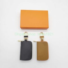 Fashion Key Buckle Bag Car Keychain Handmade Luxury Brand Leather Keychains Man Woman Purse Bag Pendant Accessories 7 Color