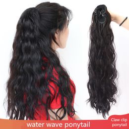 Syntheitc Ponytails Hairs Extension Claw Clip In Ponytail Wrap On Hair Pony Tail Natural Long Curly Hair