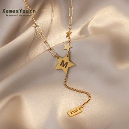 New Classic Star Element M Lettera Collana in acciaio inossidabile per donna Sexy ChokerFashion Jewelry Girls