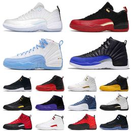 Designer Jumpman 12s 12s XII Mens Basketball Shoes Hyper Royal Black Taxi Super B Baixa Páscoa OVO White Sports Sneakers Treinadores Big Big