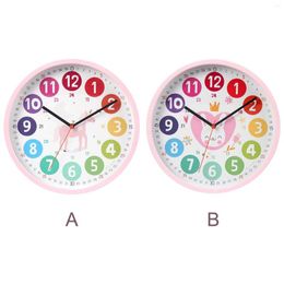 -Wanduhren farbenfrohe Uhr lernen still 10 Zoll Erz￤hlen Sie Zeit f￼r Schlafzimmer Spielzimmer Klassenzimmer Kinder Eltern Eltern