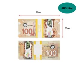 Prop Canada Game Money 100s CANADIAN DOLLAR CAD BANKNOTES PAPER PLAY BANKNOTES MOVIE PROPS182p