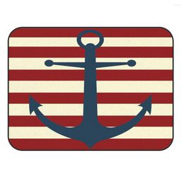 Carpets CHARMHOME Soft Carpet Anti-slip Rug Simple Anchor Stripe For Living Room Home Decor Mat