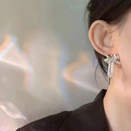 Dangle & Chandelier 2022 Fashion Elegant Simulated Pearl Rhinestone Tassel Drop Earrings For Women Trendy Geometric Metal Flower Ear Jewelry Gifts