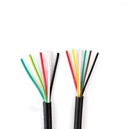 Lighting Accessories 18 AWG 0.75MM2 2/3/4/5/6/7/8/10/12/14/16/ Cores Pins Copper Wire Conductor Electric RVV Cable Black