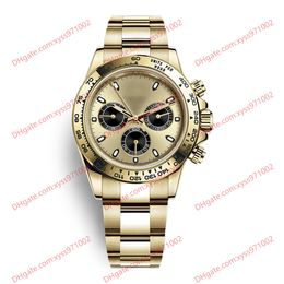 Men's Watch 40mm Champagne Black Dial 2813 Automatic M116508 No Chronograph Gold Stainless Steel Strap Sapphire Glass Foldover Clasp 116508-0014 116508 watch