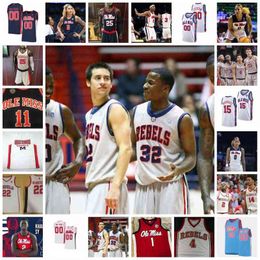 College Basketball Wears College NCAA Stitched Custom Ole Miss Rebels College Basketball Jersey 10 Grant Slatten 0 Eric Van Der Heijden 11 Matthew Murrell 4 Jaemyn B