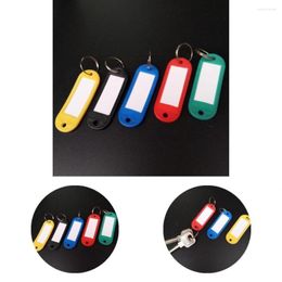 Berets Wear-resistant 50Pcs/Set High Quality Small Key Rings With Labels Plastic Keychain Colourful For Gifts
