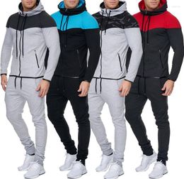 Men's Tracksuits ZOGAA Mens Track Suit Set Casual 2 Piece Hoodies Sweatshirt Top And Pants Sweatsuit Clothing Two Of Outfits Men