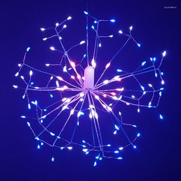 Strings Dandelion LED String Light 8 Modes Remote Control Firework Fairy Year Xmas Wedding Holiday Hanging Decoration Lamps