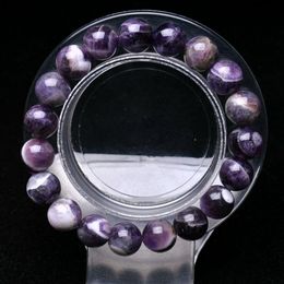 10mm Natural Dream Purple Amethyst Crystal Round Beads Bracelet2466