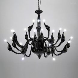 Pendant Lamps 2022 Deco European Swan Chandeliers Candle Crystal LED Chandelier Ceiling Bedroom Living Room Modern Decoration G4 Lighting