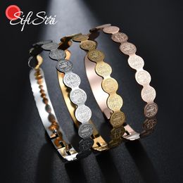 Sifisrri Vintage Christian Cross Amulet Bracelet 3 Colour Stainless Steel Religious Jesus Christ Charm Bangles Blessing Jewelry279z