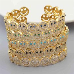 2024 Последний европейский и американский модный ретро Diamond Smiling Face Wome Women's Open Bracelet 246A, самая низкая цена в Интернете