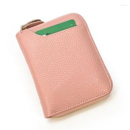 Wallets Fashion Benuine Leather Coin Purse Men Women Small Cowhide Short Wallet Zipper Mini Money Bag Pockets Clutch