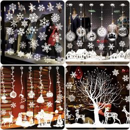 Christmas Decorations Stickers For Walls Window Xmas Santa Removable Art Decals Wall Home Shop DecorChristmas