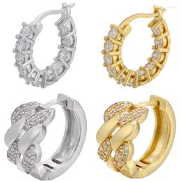 Hoop Earrings Luxury 2022 Trend Gold/silver Colour Crystal Creative Earring Fashion Dinner Party Jewellery For Women