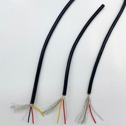 Lighting Accessories 5m/10m Shielded Wire Cable 28 AWG 32 2 Cores Signal Audio Shielding Black PVC USB DIY Connect For Many Use