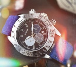 Top Brand quartz fashion mens time clock watches 41 auto date men fabric belt watch popular president crime male gifts Wristwatch Montre de luxe