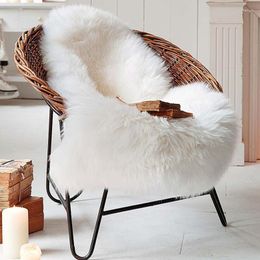 Carpets Shiny 8 Cm Long Faux Fur Sheepskin Soft Carpet Chairs Sofas Cushions Beds Glass Room Tea Living 4-in-1 Washable D25