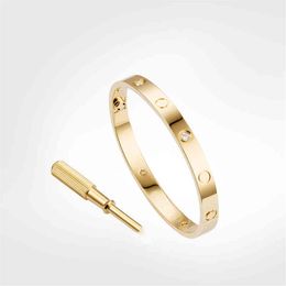 Love Screw Bracelet 5 0 Designer Bracelets 4 Diamonds Bangle luxury Jewellery women Titanium steel Alloy Gold-Plated Craft Gold Silver Ro286p