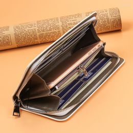 Wallets Men's Clutch Handy Bags Business Zipper Wallet Long Style Large Capacity Card Holder Classic Luxury For Men
