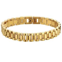 Dylam Jewellery No MOQ Luxury Watch strap 18k gold plated stainls steel Jewellery bracelet for men and women227m