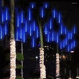 Strings Multi-color 30CM Meteor Shower Rain Tubes 8pcs/set AC100-240V LED Christmas Lights Wedding Party Garden Xmas String Light