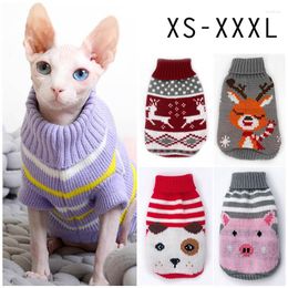 Dog Apparel Warm Clothes For Small Dogs Winter Christmas Elk Clothing Cats Chihuahua Cartoon Pet Sweater Dachshund Costume Apparels