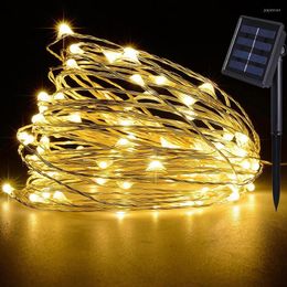 Strings HANMIAO 200LED Outdoor Solar Lighting Copper Wire Christmas Lights 03/20