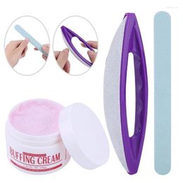 buffing cream UK - Nail Files 3Pcs Polishing Grinding Buffing Cream Buffer Care Tools Set Art Waxing Block Buffers Manicure Kit