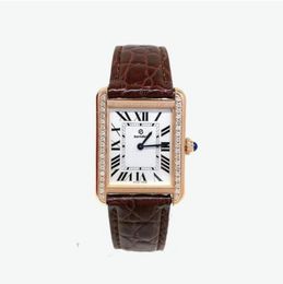 U1 Top AAA Mens Womens Diamond Bezel Watches hot New Tank Series Top Fashion Casual 32mm 27mm 24mm Luxury Real Leather Quartz Montres De Ultra Thin Lady Wristwatches