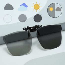 Солнцезащитные очки 2022, зеркальные откидные клипсы, поляризованные мужские клипсы, похромированные солнцезащитные очки, очки для вождения, линзы ночного видения