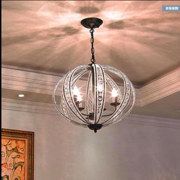 Pendant Lamps Restaurant Chandelier Post Modern Minimalist Bedroom Creative Ball Living Room Table Lamp American Crystal LED