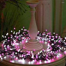 Strings LED Light 8 Lighting Modes Waterproof Pink And White US Plug/EU Plug/UK Plug Christmas Party Home Garden Decor #1218 A#487