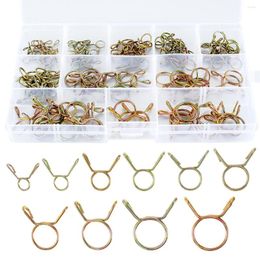 Professional Hand Tool Sets 100pcs Fuel Line Hose Clamps 10 Sizes Stainless Steel Tubing Spring Wire Clips Water Pipe Air Tube For