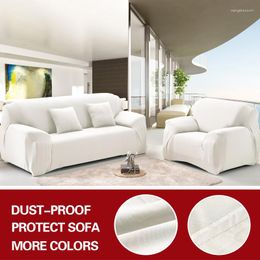 Chair Covers White Sofa Cover Cotton Elastic For Living Room All-inclusive Slipcover Couch Towel Armchair Loveseat 1PC