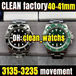 Relógios de designer limpo para homens relógio de luxo de alta qualidade 40-41MM 3135 ou 3235 movimento mecânico importado automático à prova d'água 100M