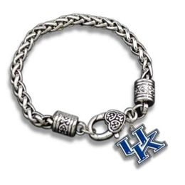 New College Logo Charm University of Kentucky Wildcats Bracelet Jewellery for men or women301a